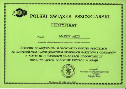 �wiadectwo szkoleniowe