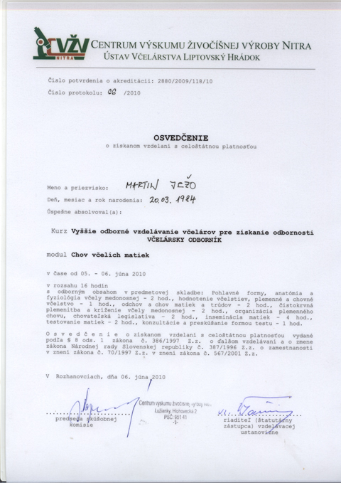 �wiadectwo szkoleniowe